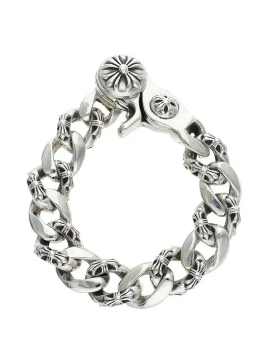 Chrome Hearts Fncy Chn Lnk Fancy Link Clip Silver Bracelet