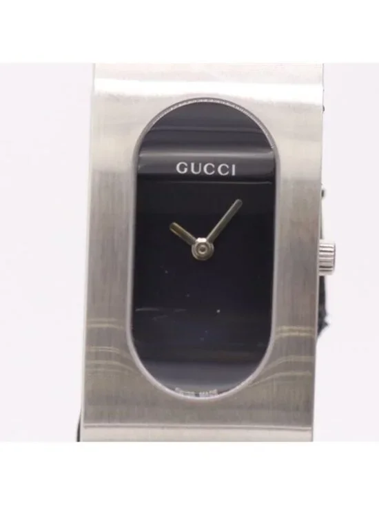 Gucci Quartz Bangle Watch Black Dial