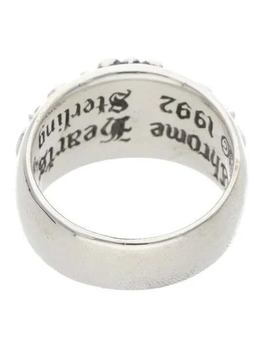 Chrome Hearts Flrl Crs Floral Cross Silver Ring
