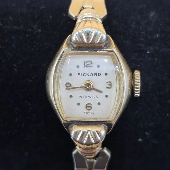 Pickard 17 Jewels Swiss 10k RGP Vintage Ladies Watch On Speidel 10k RGP Band