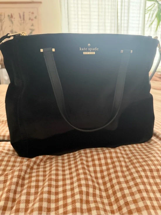 kate spade Black Crossbody Tote with Gold Hardware