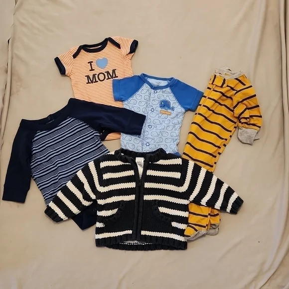 Newborn boy bundle- Baby Gap, carter's,  Old Navy onesies,  sweater