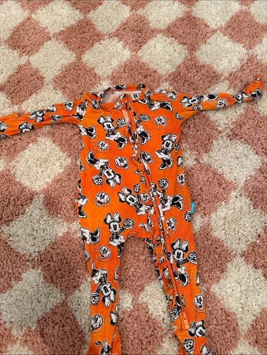 Posh Peanut Disney Orange Minnie Mouse Halloween Baby One-Piece 0-3 month