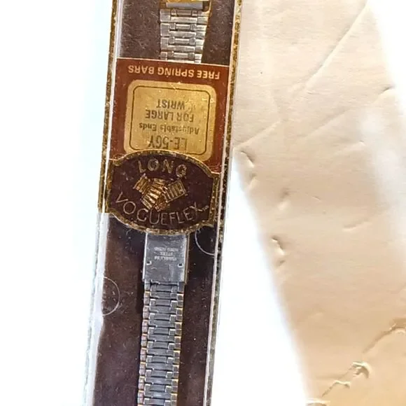 Vintage Vogueflex Stainless Steel Large Wrist Watchband
