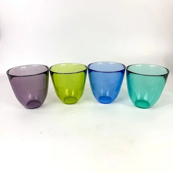 Orrefors Pastillo Multicolor Stemless Glasses Set Of 4