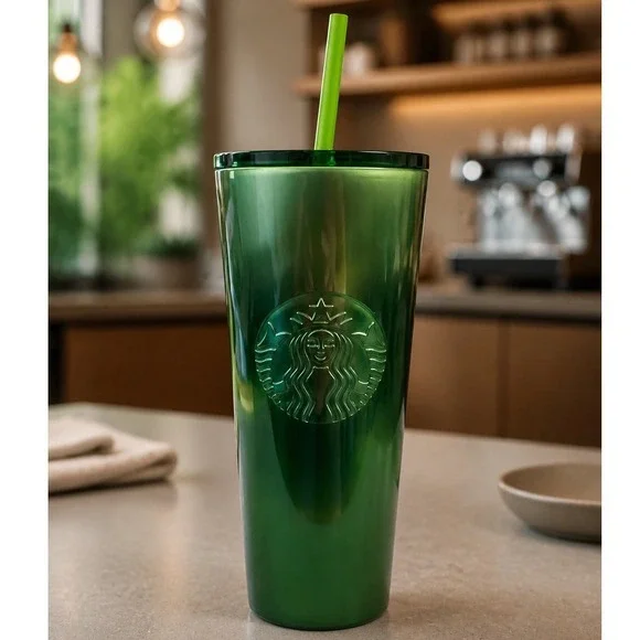 Starbucks 24oz Venti Limited Edition Emerald Green Stainless Steel Tumbler 2023‎