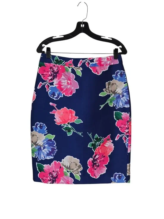 Kate Spade New York Blue Blooms Marit Pencil Skirt Women's 10 Office Shower