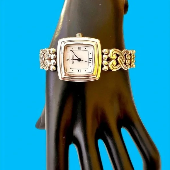 Brighton Santa Rosa Ladies Wristwatch Silver Plate Bracelet Watch - New battery