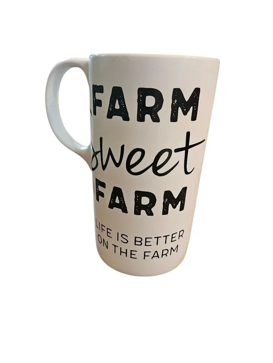 Farm Sweet Farm White Ceramic Mug