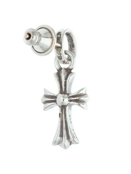 Chrome Hearts Bby Pprchn Baby Fat Drop Silver Earrings