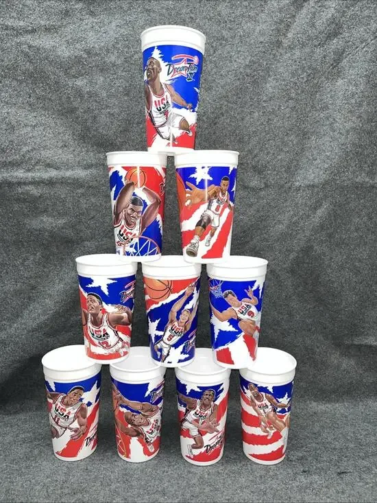 1994 McDonalds Dream Team II USA Cups Lot 10 Kemp Johnson Wilkins Dumars Price