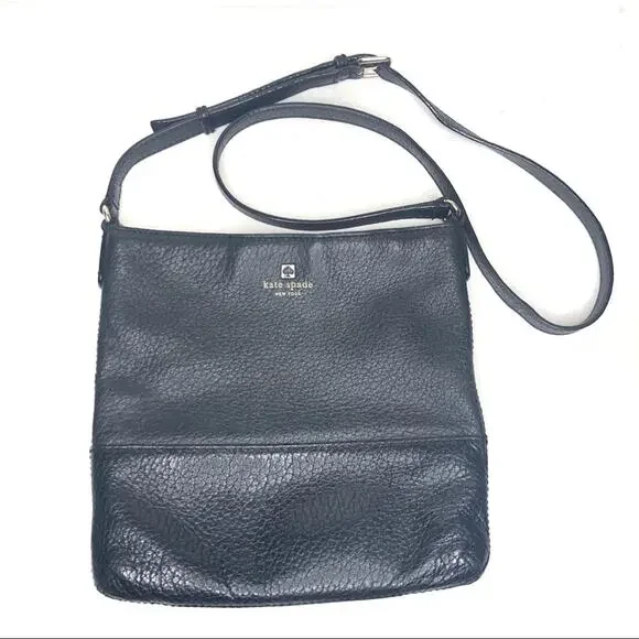 kate spade new york Leather Southport Avenue Cora Crossbody Black Leather