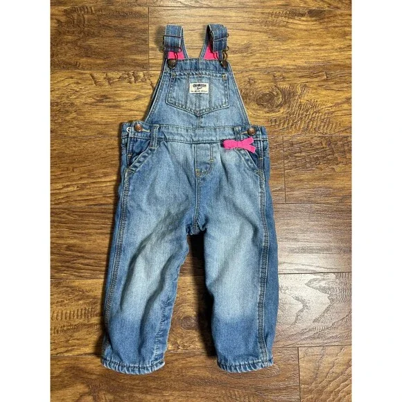 Osh Kosh B’ Gosh Overalls Denim Jeans Toddler Size 18 Months