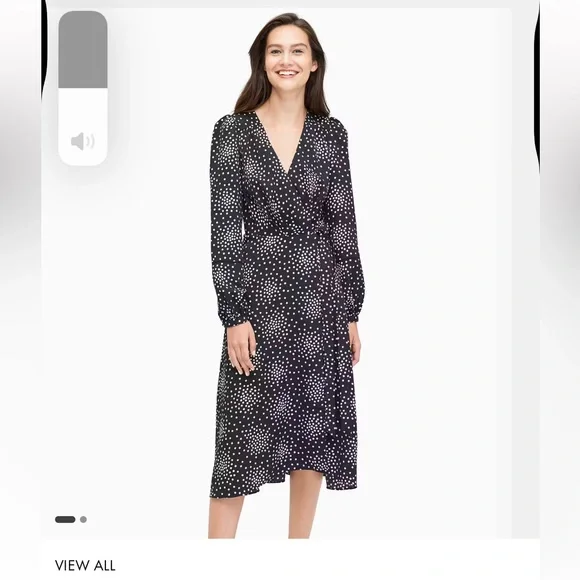 Kate Spade Women's Confetti Wrap‎ Dress Black Size 4