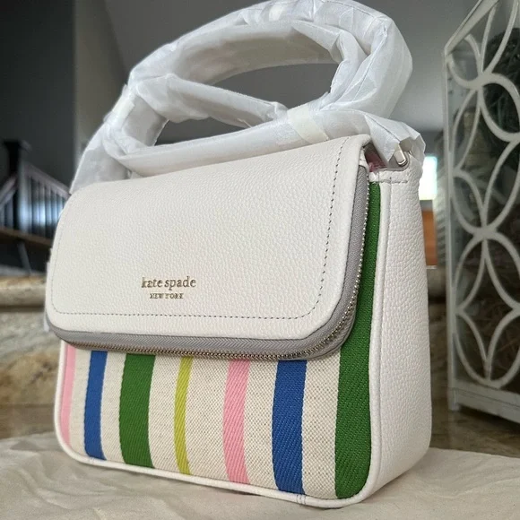 New Kate spade run around breezy stripe crossbody bag