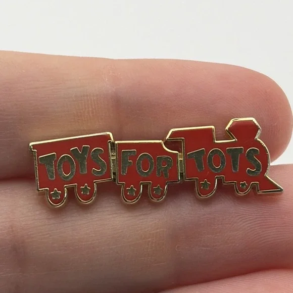 Toys For Tots Train Logo Christmas Holidays Charity Lapel Hat Pin