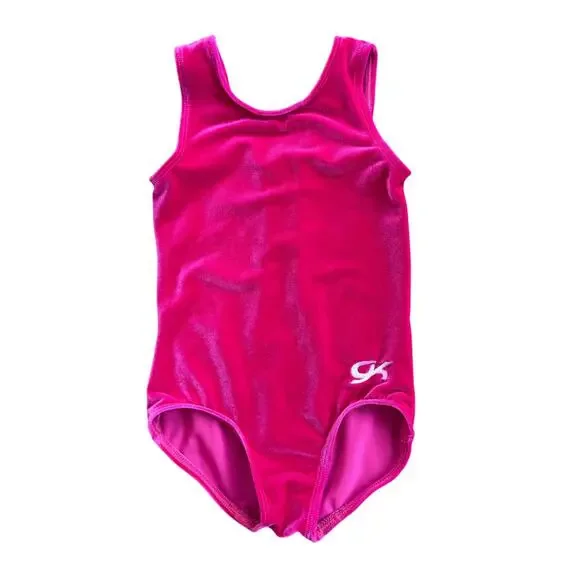 GK Elite Pink Velvet Gymnastics Leotard YXS