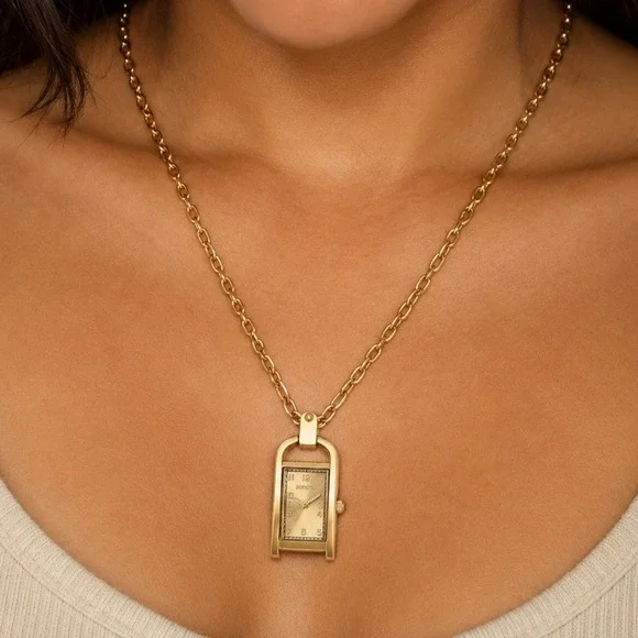 NEW Invicta Mini Angel Women's Necklace Watch 17.5‎ mm, Gold (49935) Approx 24