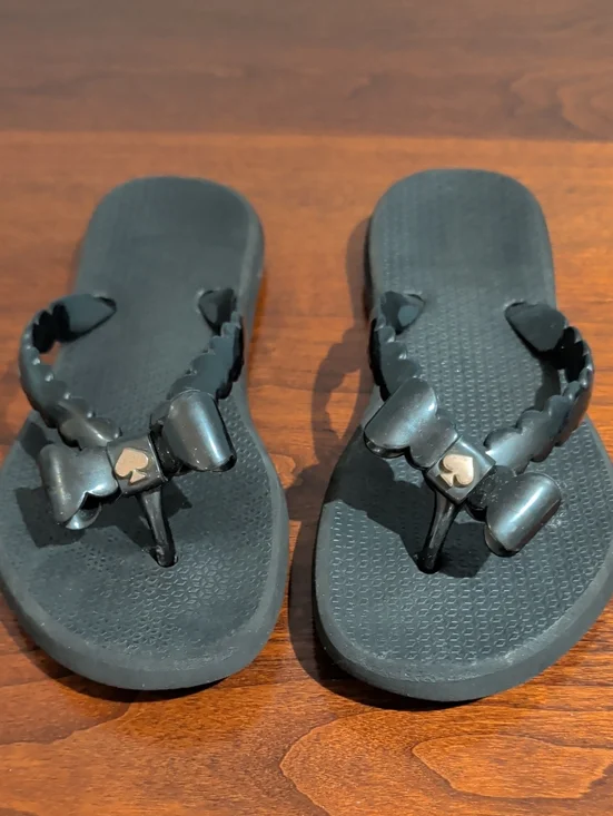 Black Bow Kate Spade Flip Flop Sandals