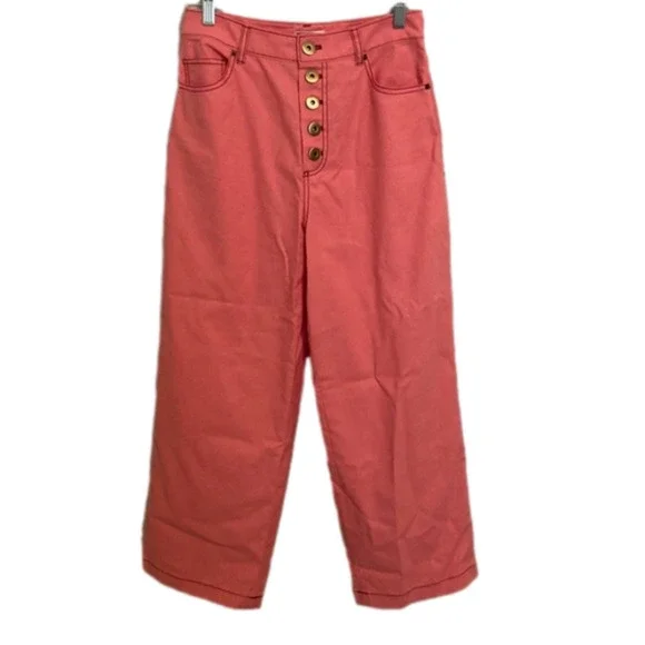Kate Spade Heather Basket Weave wide leg crop Pant
