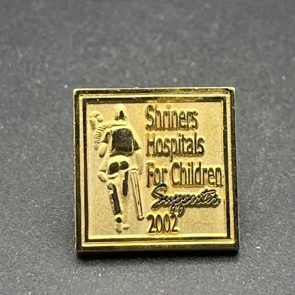 Shriners Hospitals‎ For Children Supporter 2002 Gold Tone Lapel Hat Pin