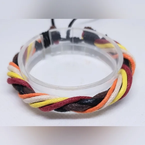 Men's Bracelet‎ Leather Braided Brown New f35