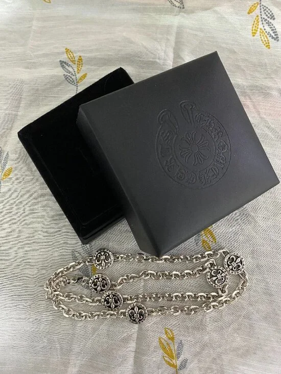 Chrome Hearts Six-Fleur-de-Lis Disc Necklace