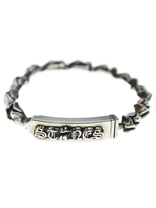Chrome Hearts ID Mini LT Lip and Tan Mini ID Bracelet Red Silver
