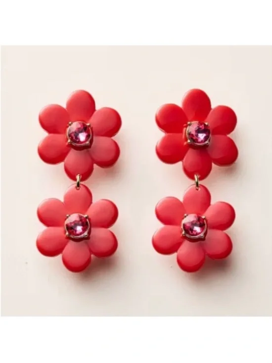 kate spade new york & Target - Red Floral Linear Earrings Limited Edition