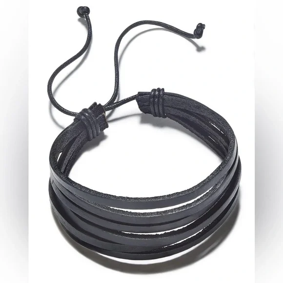 RA Rogue Accessories Newberg Wrap‎ Men’s Bracelet Black NWT