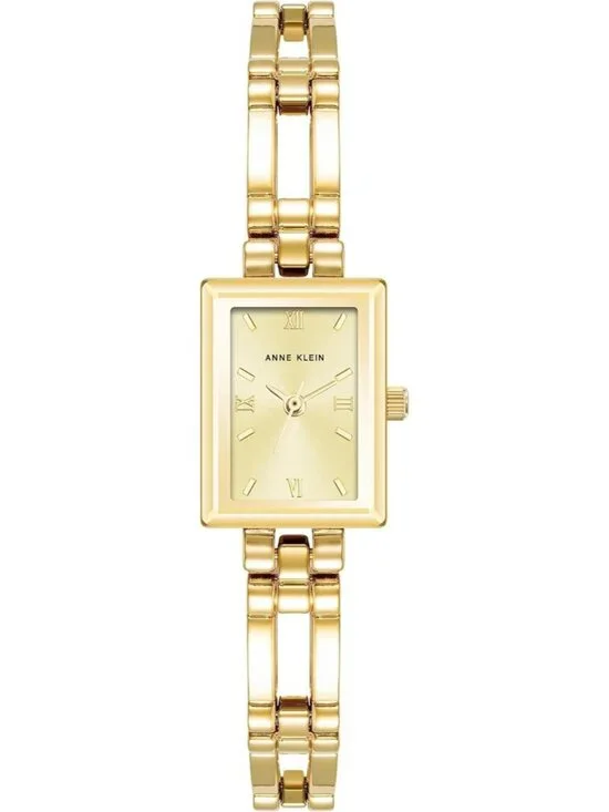 Anne Klein Women's Gold Analog Japanese Quartz Fashion Bracelet Square Watch
