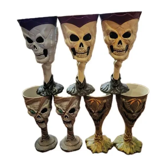 Vintage Halloween Plastic Monster Goblets 7