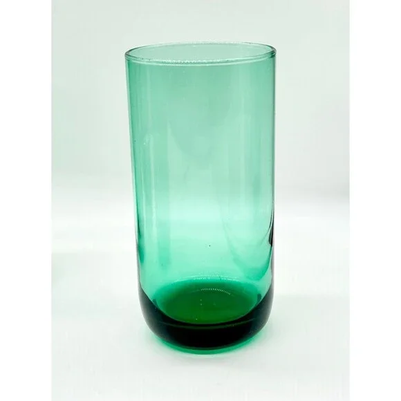 Set of 4 Vintage Libbey Metropolitan Juniper Green Cooler Glasses