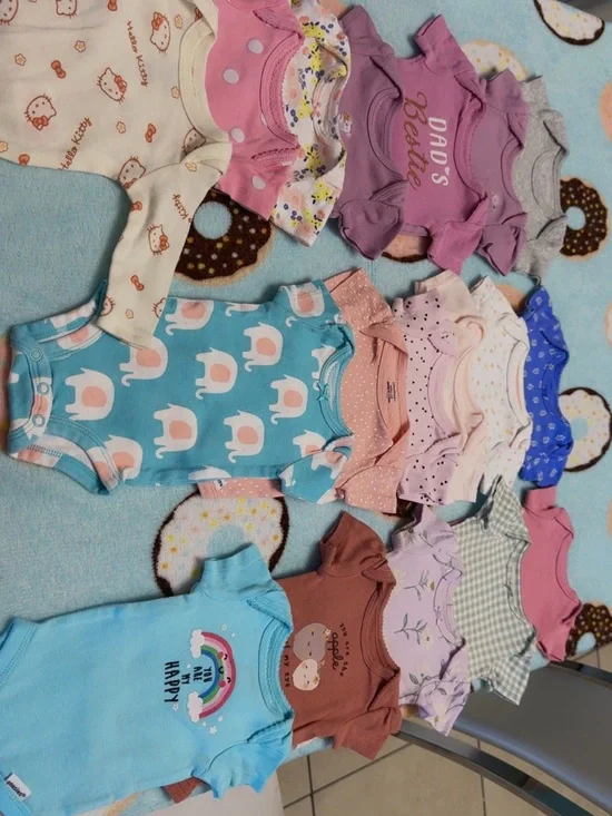 Bundle of  Girls  newborn Bodysuits - Pink, Blue, Purple & More