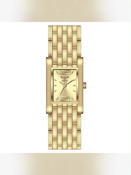 Invicta Specialty Dress Gold Rectangular Linked Bracelet Watch
