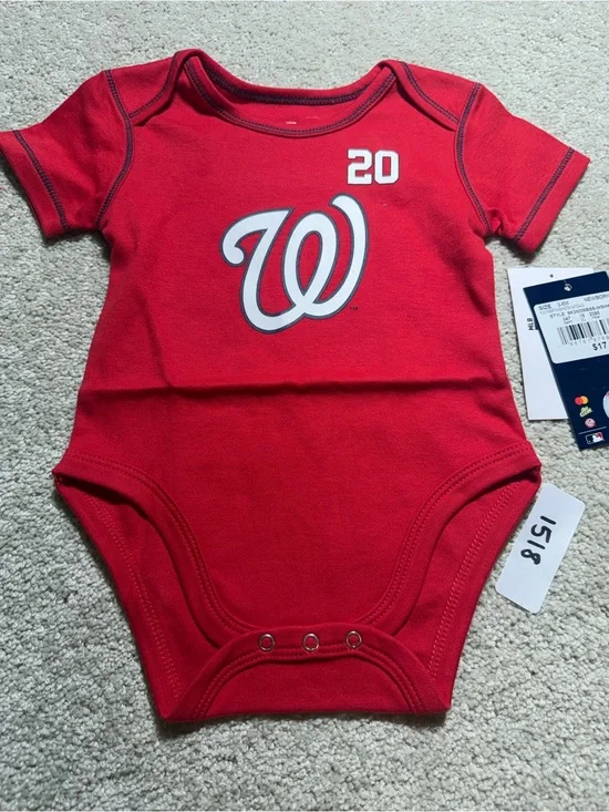 MLB Washington Nationals Baby One Piece SIZE 3-6 MONTHS New With Tags.