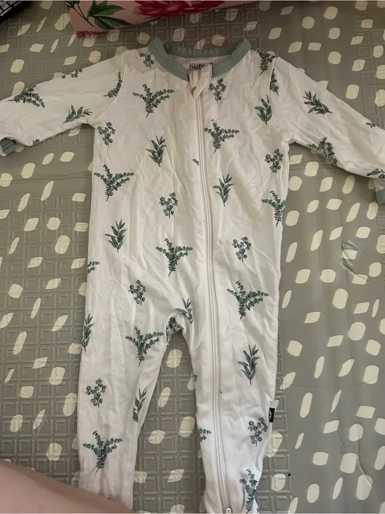 Kyte Baby Zippered Footed Romper - Eucalyptus