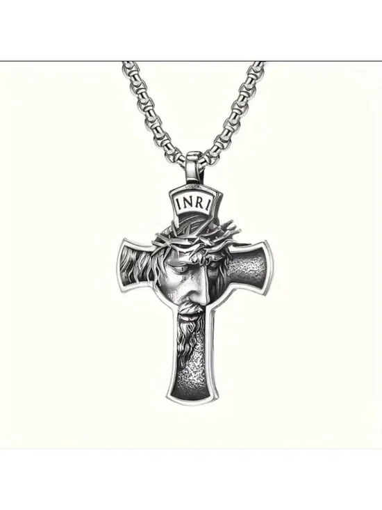 Stainless Steel Cross Pendant Necklace