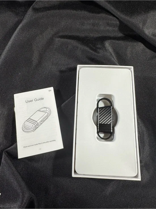 Portable Voice Recorder Keychain - Black