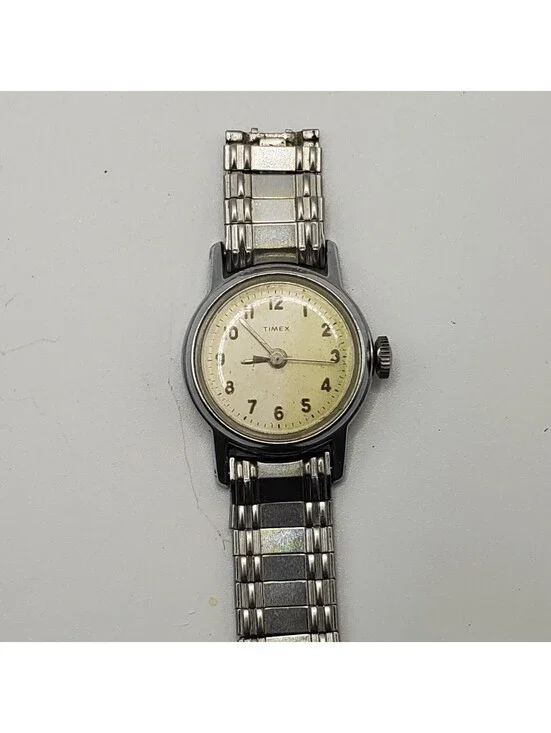 Vintage Timex Mechanical Womens Watch 24mm For Parts Or Repair
