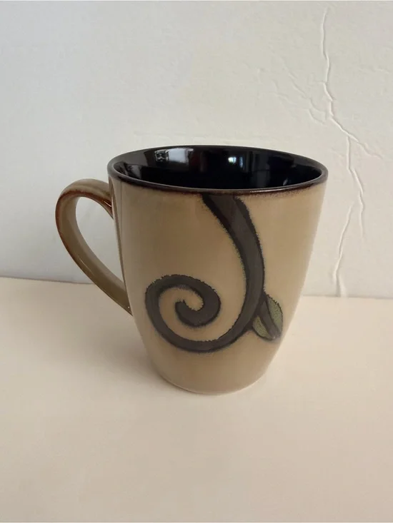 Pfaltzgraff Studio Trellis Gold Stoneware Coffee Mug Tea Cup
