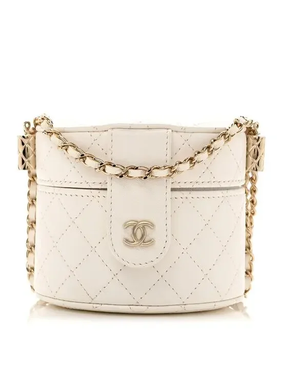 Chanel Lambskin Quilted Round Mini #322109C19B