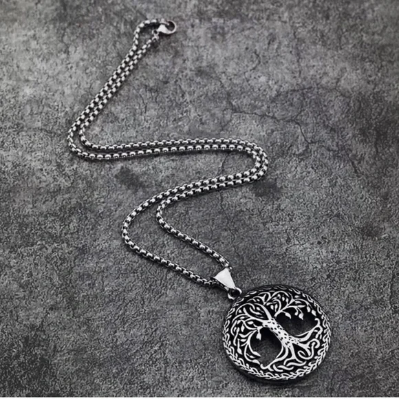 Stainless steel Tree of Life Pendant Necklace