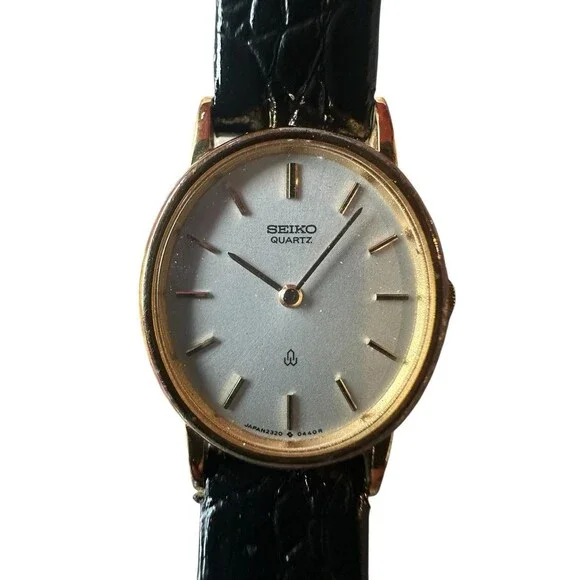 Vintage SEIKO 2320-5290 Quartz Watch Gold Tone Women's Classic