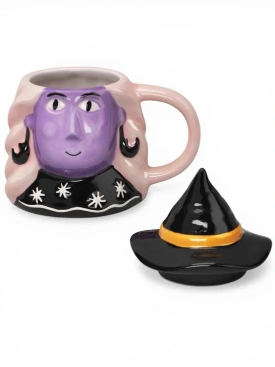 NWT Witch Figural Halloween Mug with Lid 8 oz Hyde and Eek