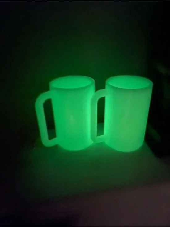 Rare Vintage Boy Scout Keco Eagle Camp Mug Set Glow in Dark 405/721-5225