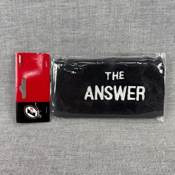 New Reebok Allen Iverson The Answer Authentic Elbow Arm Band Black White 2000s