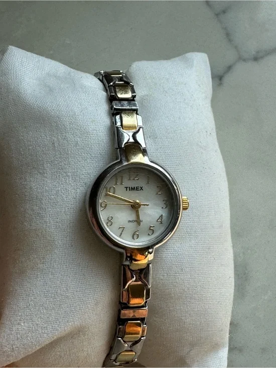Timex Two-Tone Silver and Gold Women's Round Watch
