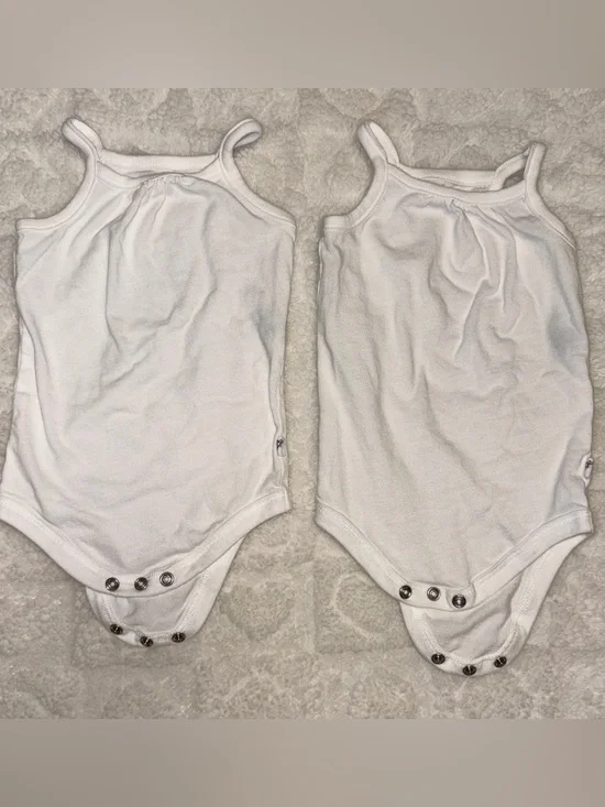 Classic White Baby One-Piece Bodysuit (2-Pack)