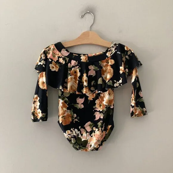 $17 ADD ON Liza James floral off shoulder bodysuit‎ Janie and Jack Zara Baby Gap